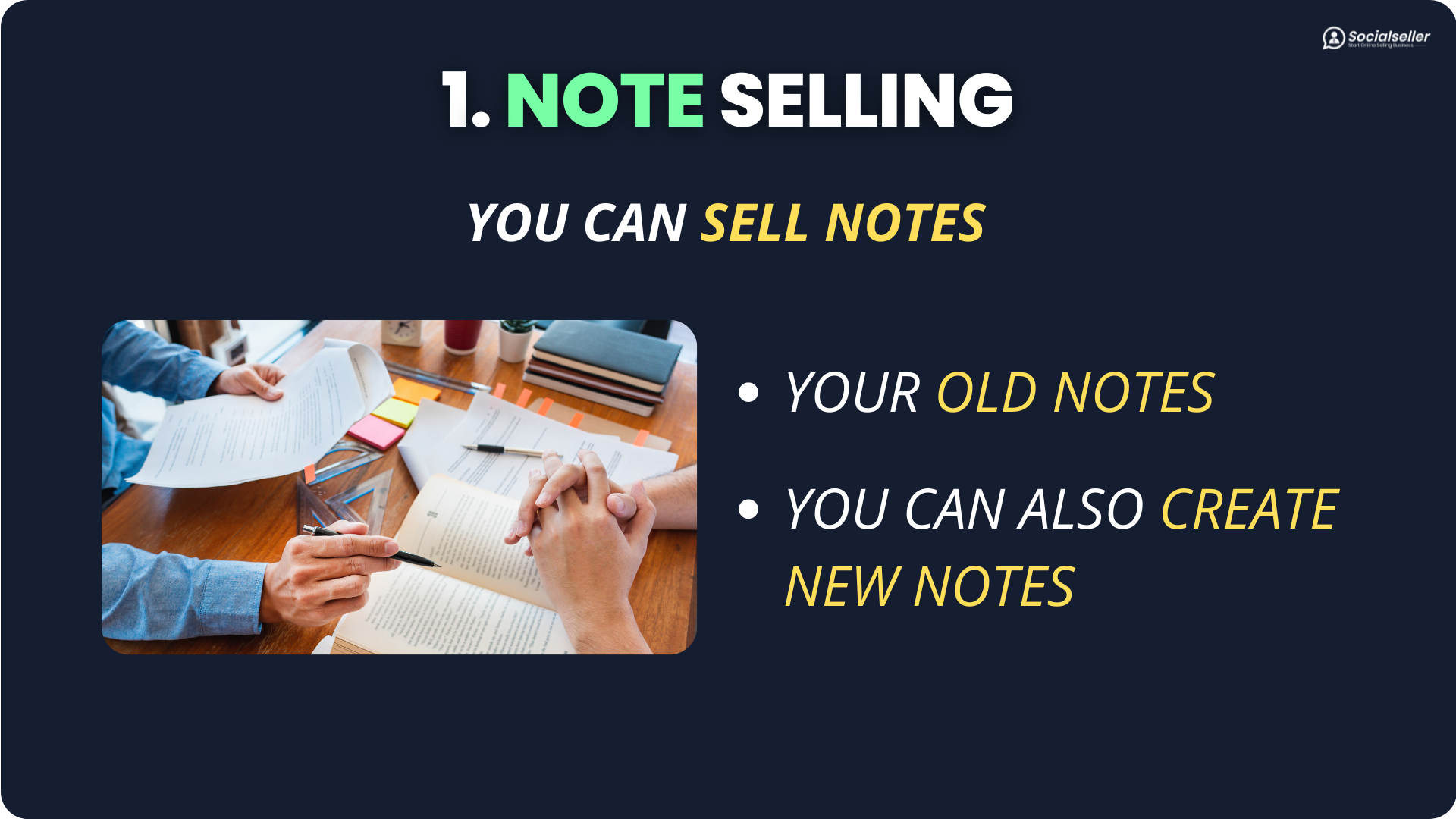 Note Selling Business
