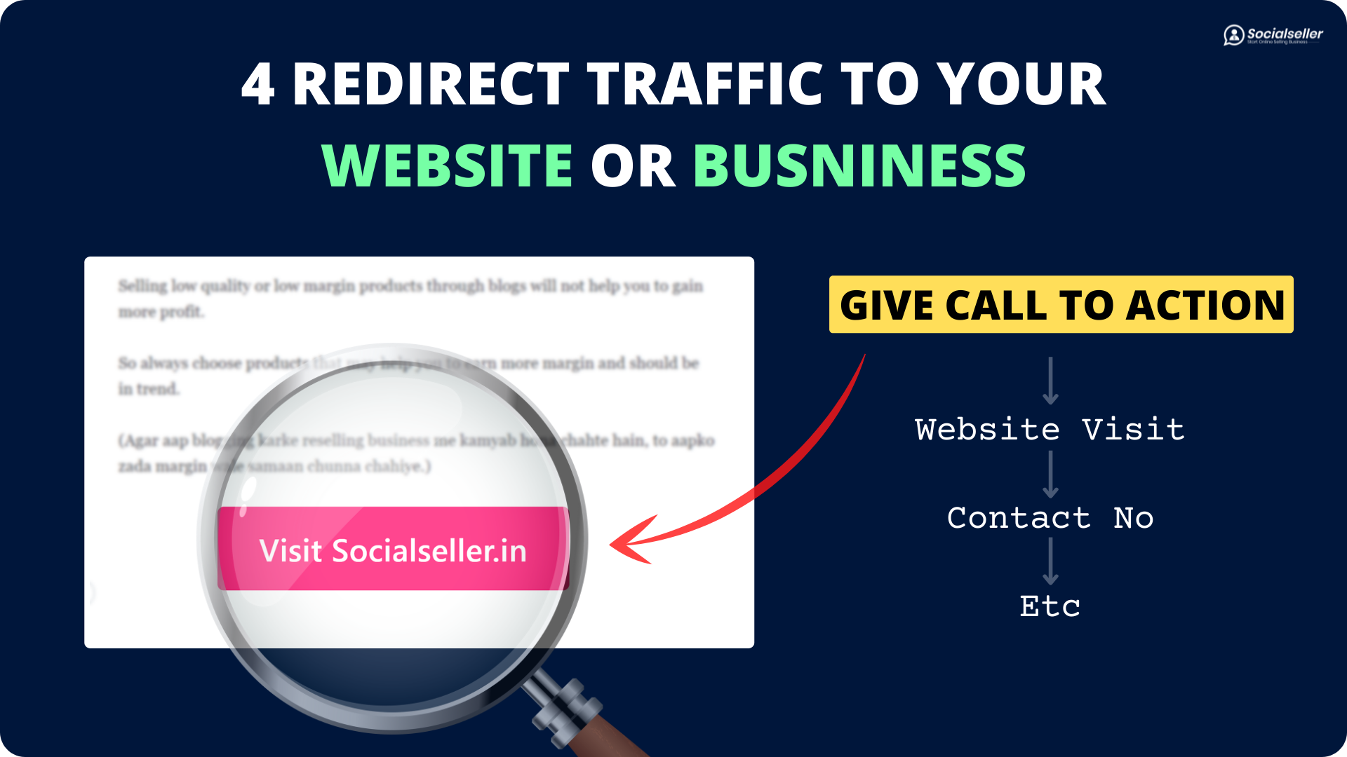 Redirect traffic to website